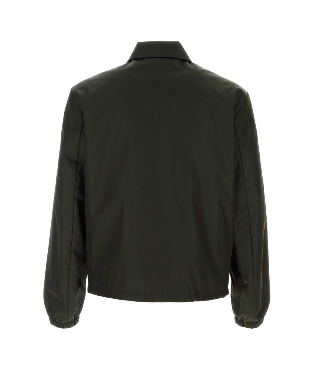 PRADA Зеленая полиэстеровая куртка, фото 2