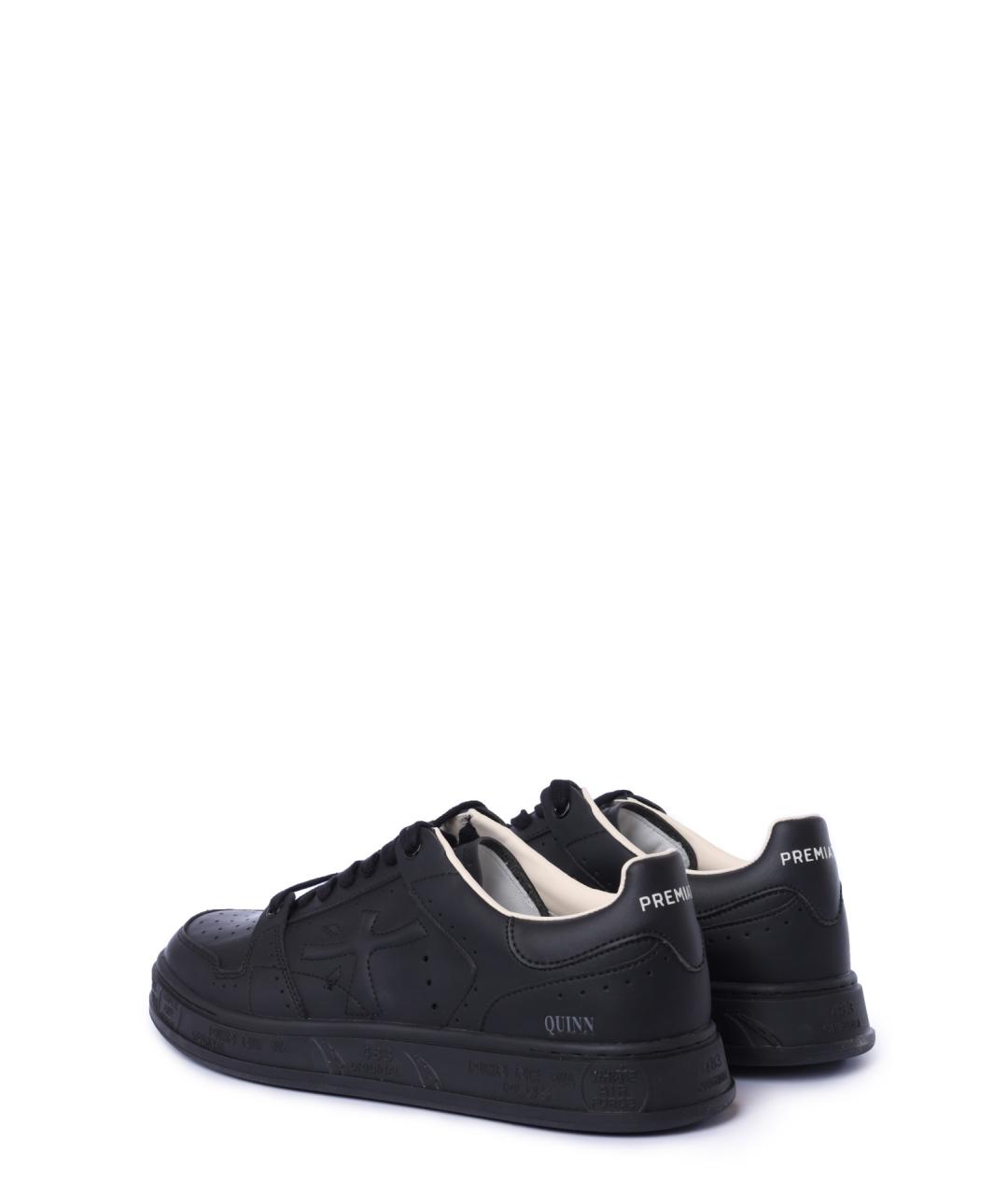 PREMIATA Черные кожаные низкие кроссовки / кеды, фото 5