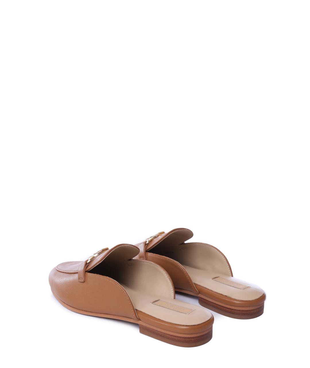 LIU JO Бежевые кожаные мюли, фото 2