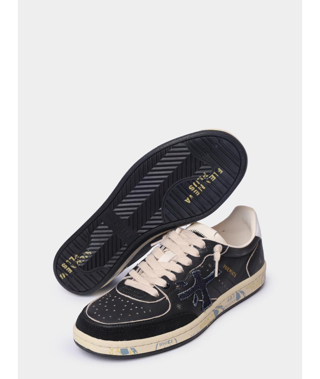 PREMIATA Черные кожаные кеды, фото 4