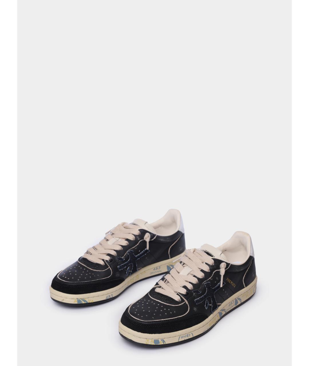 PREMIATA Черные кожаные кеды, фото 2