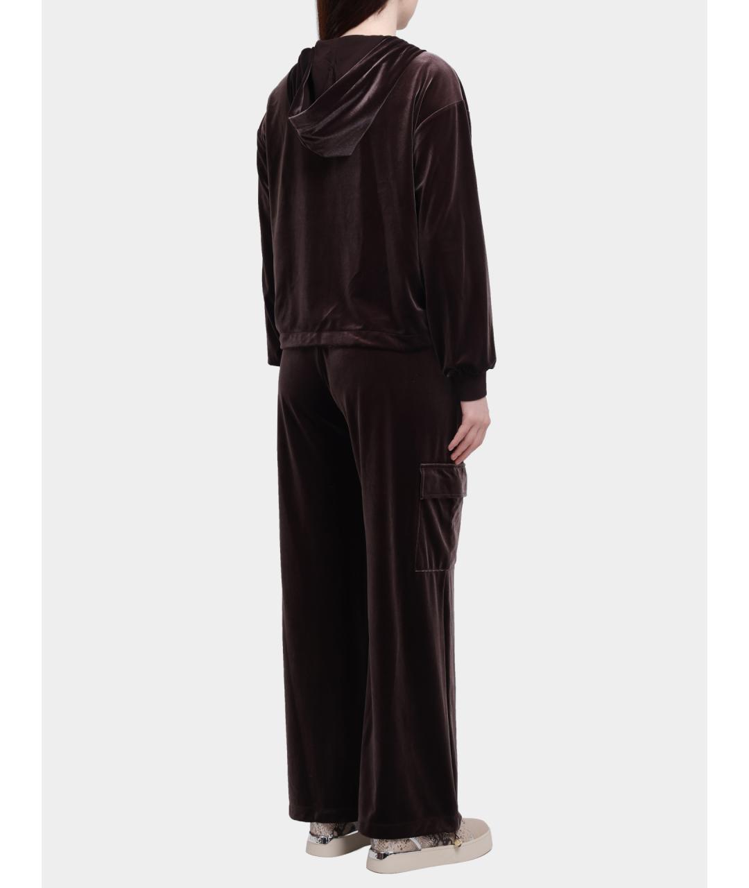 LIU JO Коричневые прямые брюки, фото 5