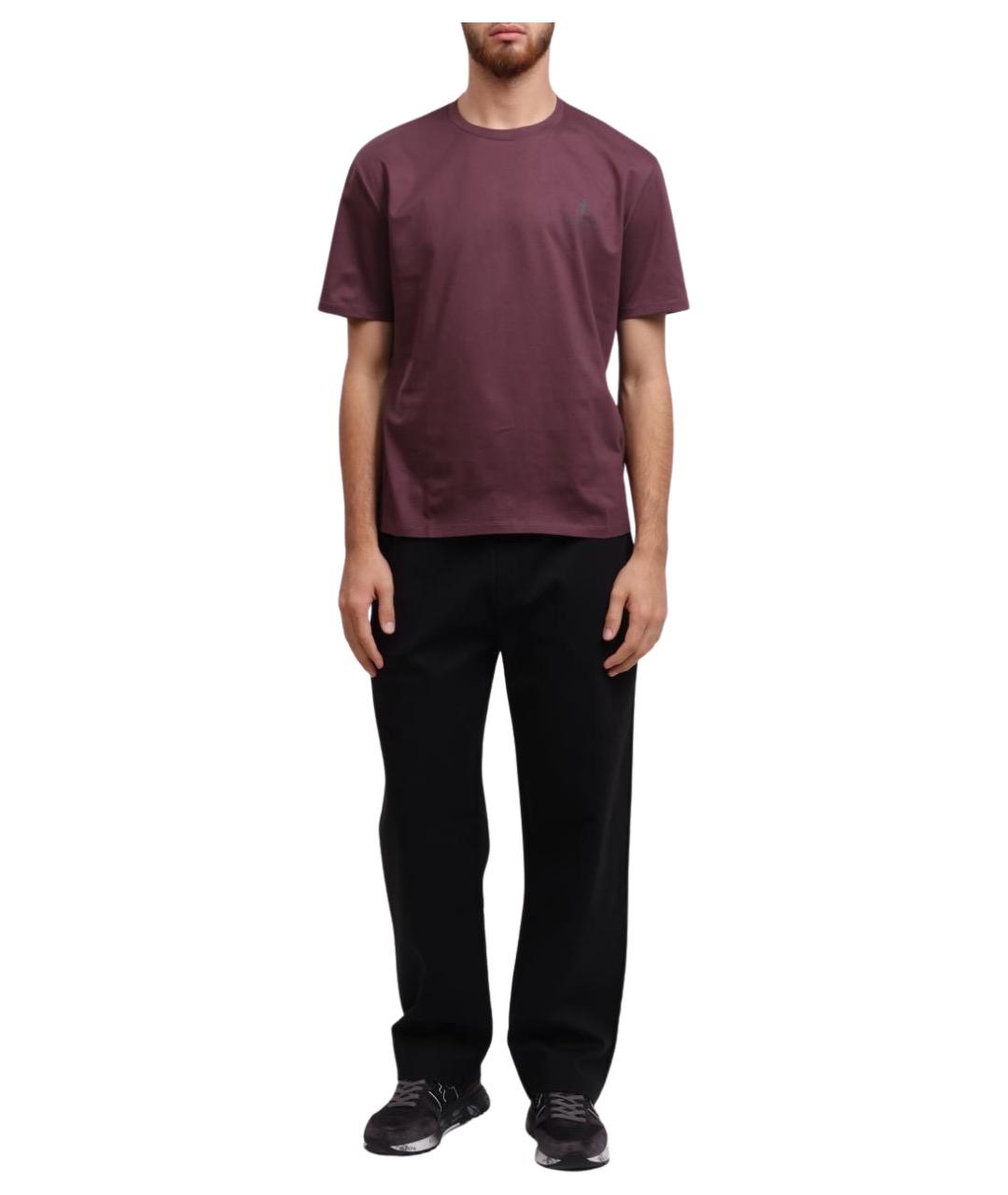 PREMIATA Бордовая хлопковая футболка, фото 1