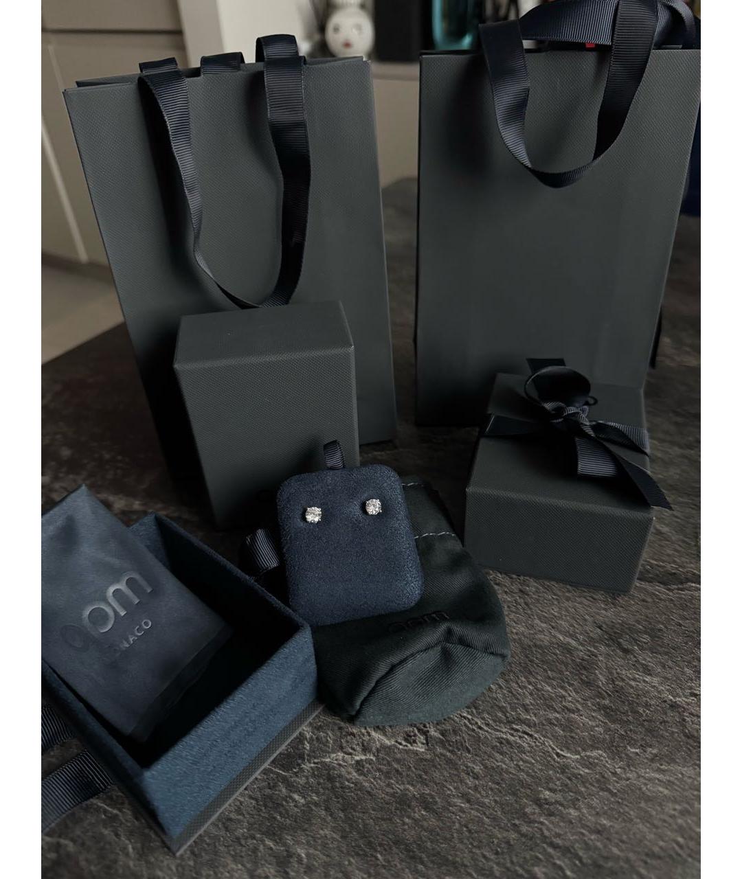 APM Monaco Белые серебряные серьги, фото 2