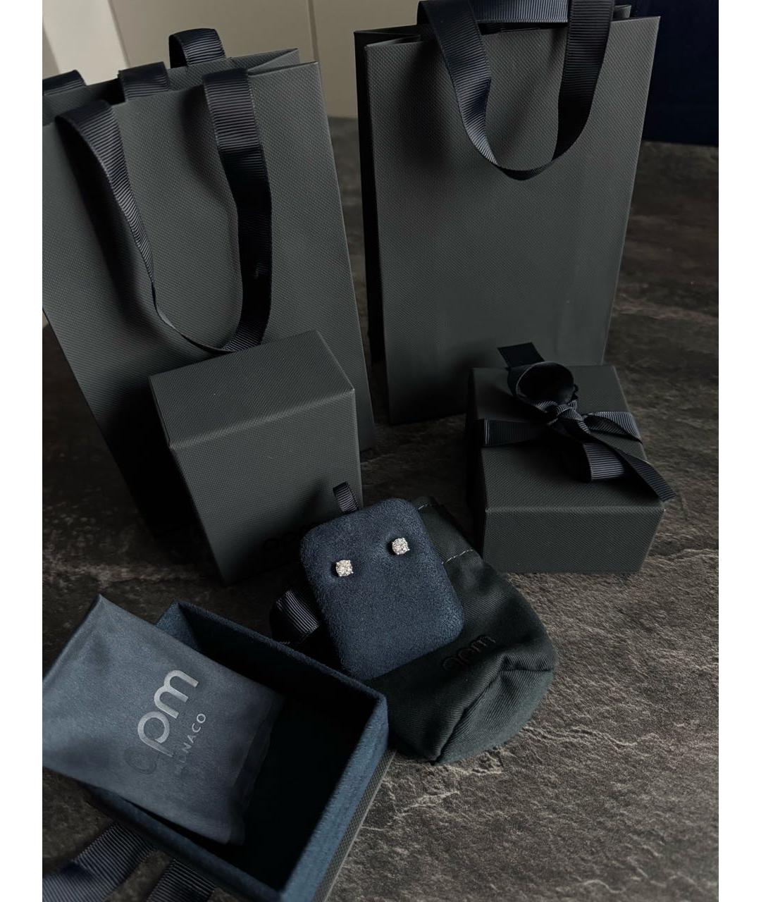 APM Monaco Белые серебряные серьги, фото 5