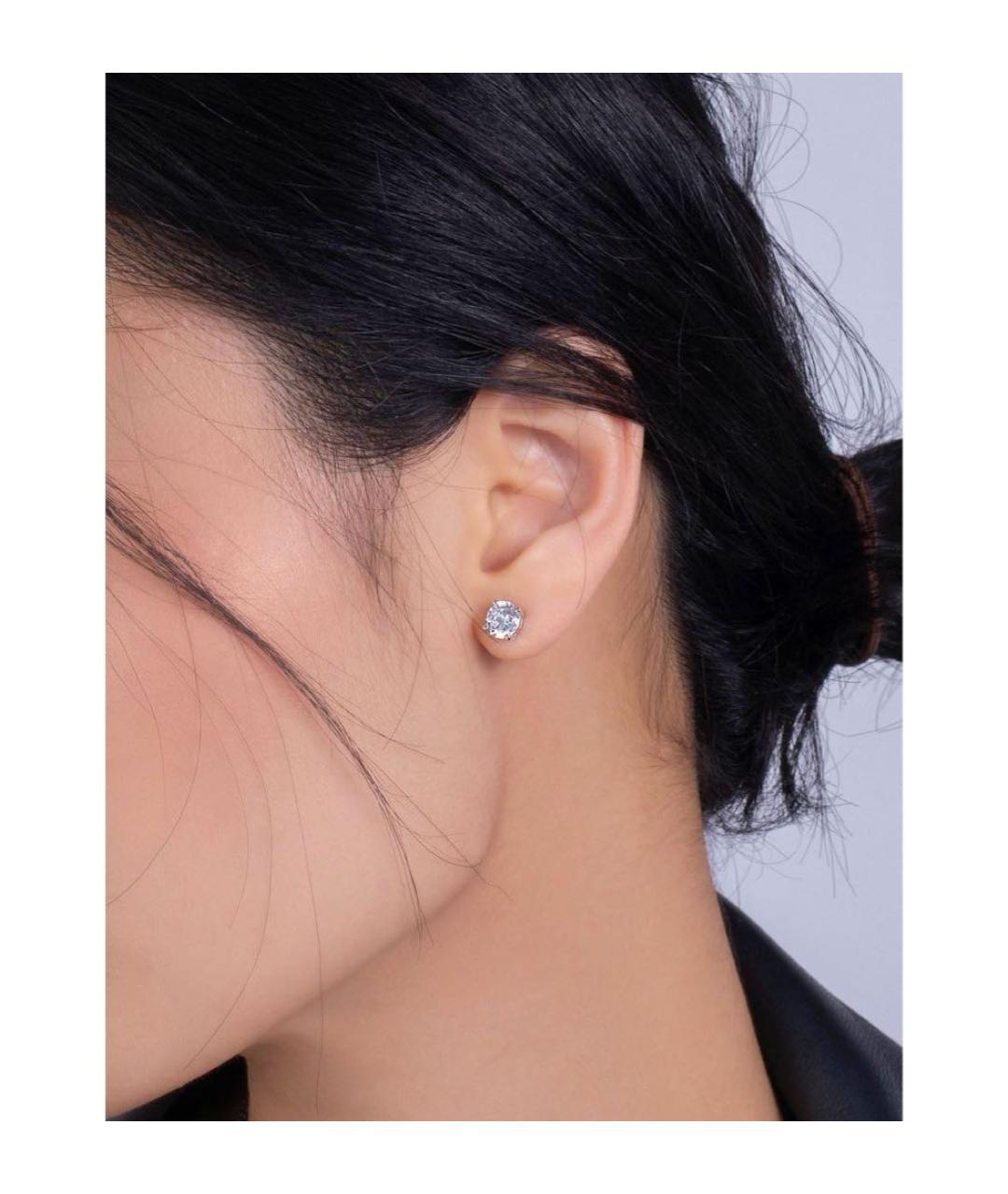 APM Monaco Белые серебряные серьги, фото 4