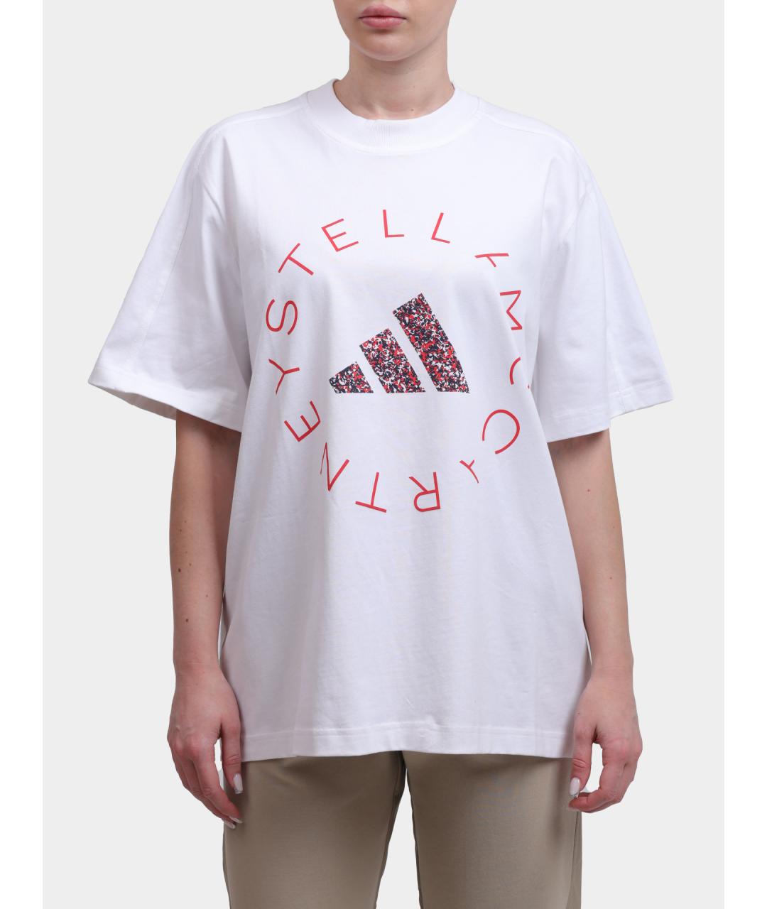 ADIDAS BY STELLA MCCARTNEY Белая хлопковая футболка, фото 2