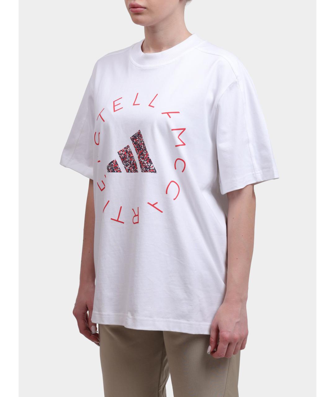 ADIDAS BY STELLA MCCARTNEY Белая хлопковая футболка, фото 4