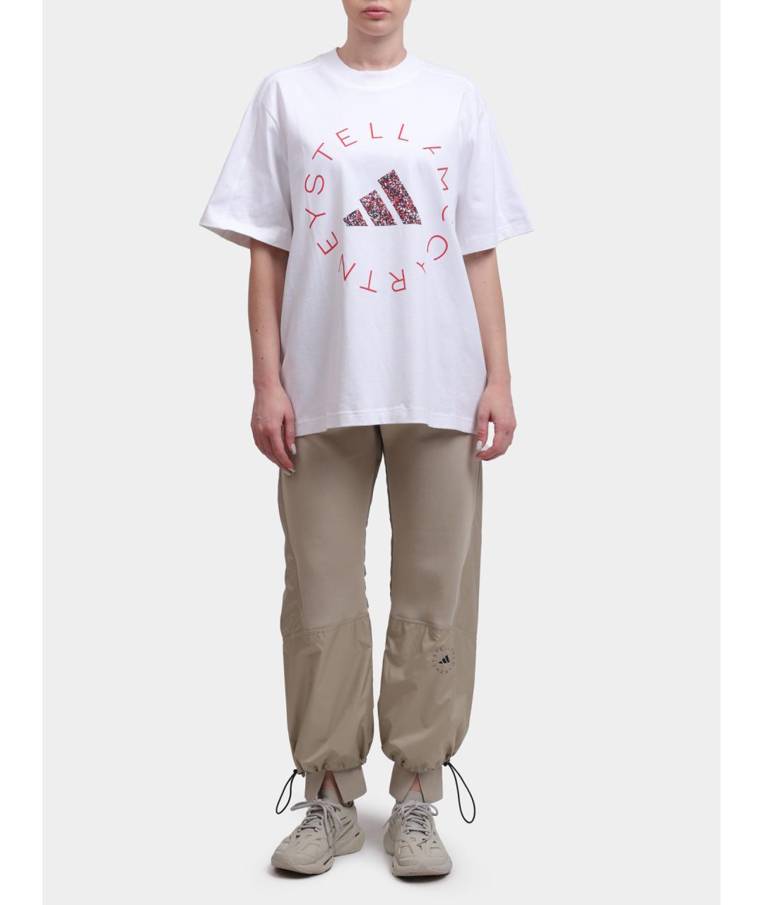 ADIDAS BY STELLA MCCARTNEY Белая хлопковая футболка, фото 3