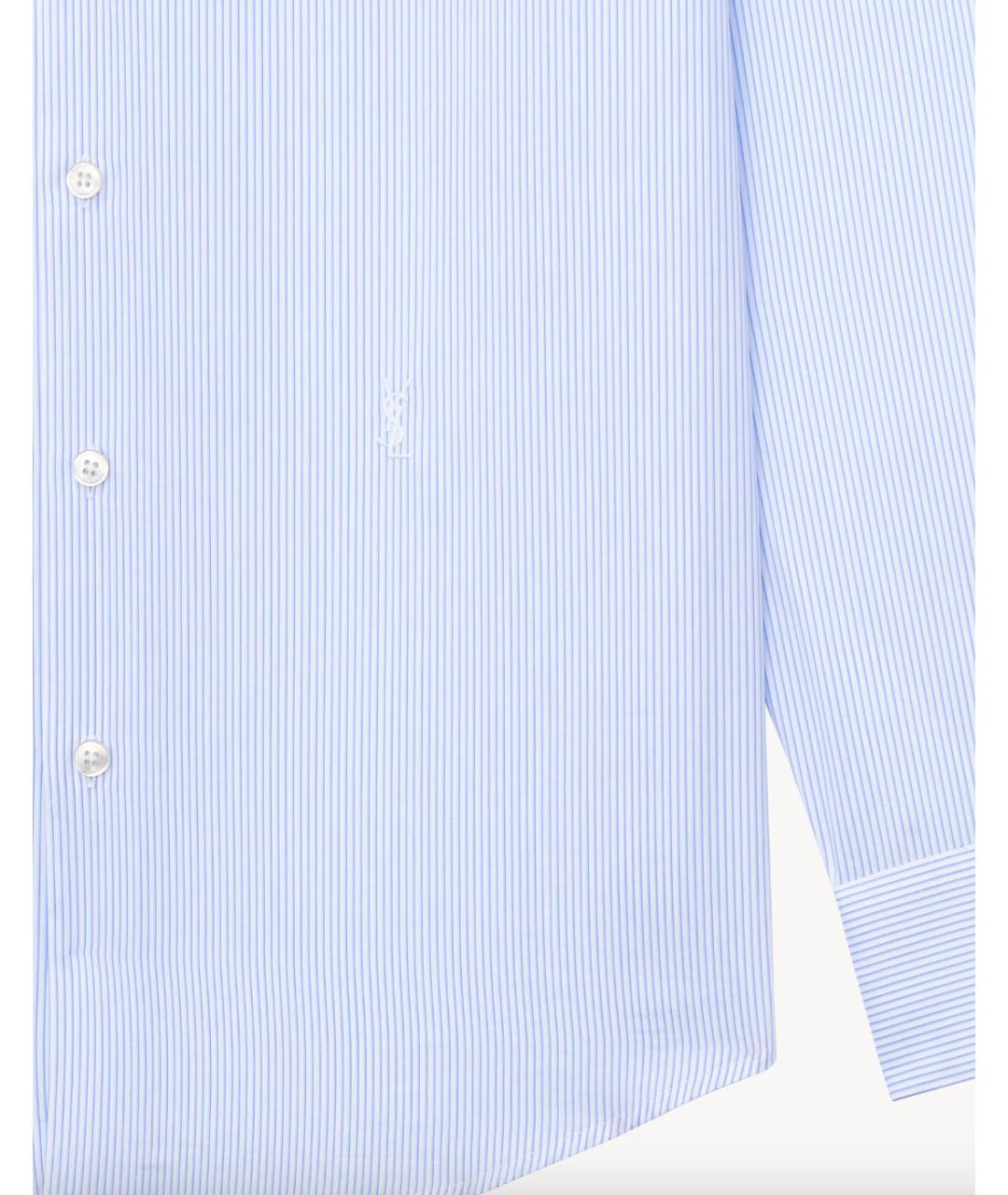 SAINT LAURENT Голубая хлопковая кэжуал рубашка, фото 4