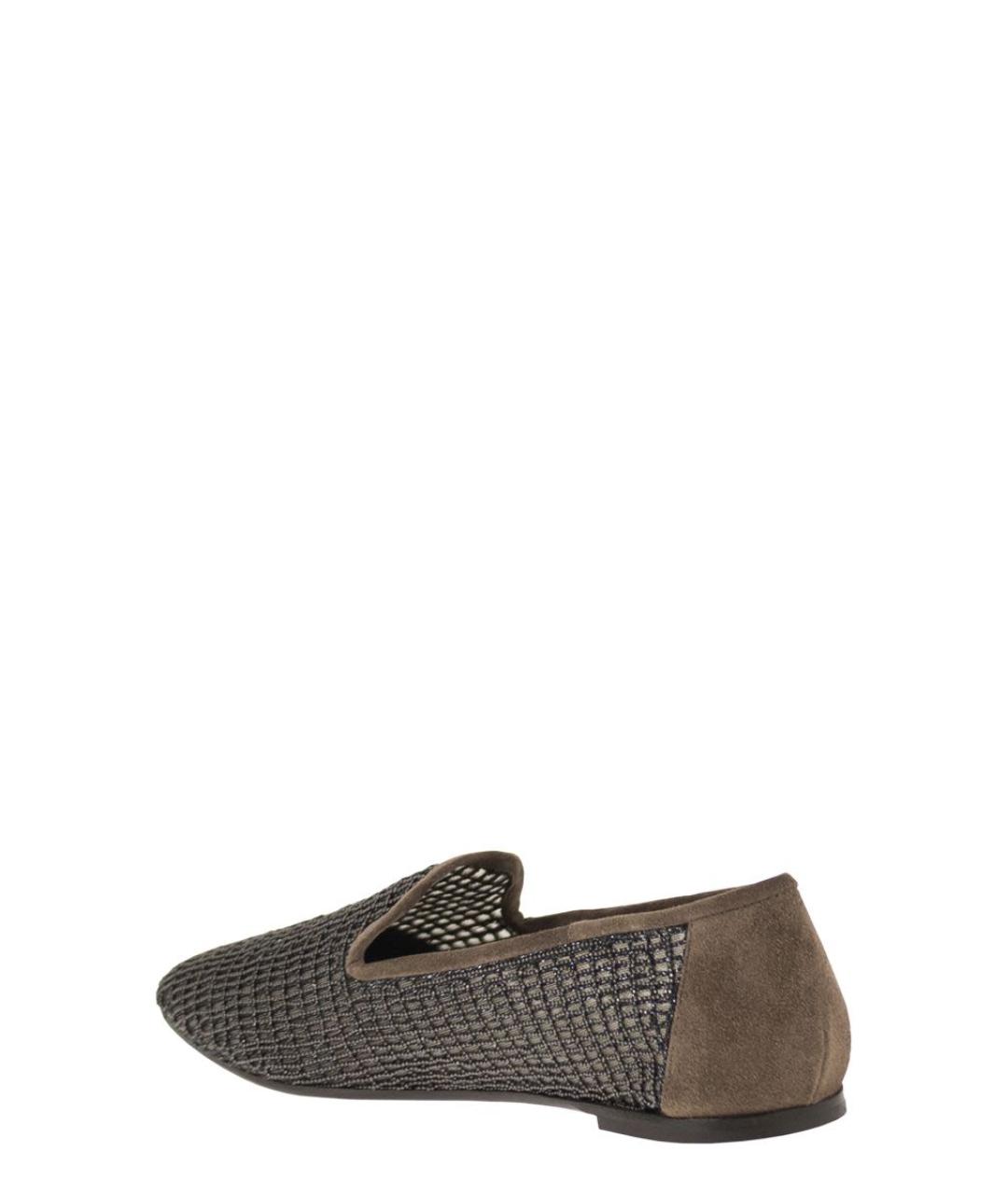 BRUNELLO CUCINELLI Коричневые кожаные лоферы, фото 3