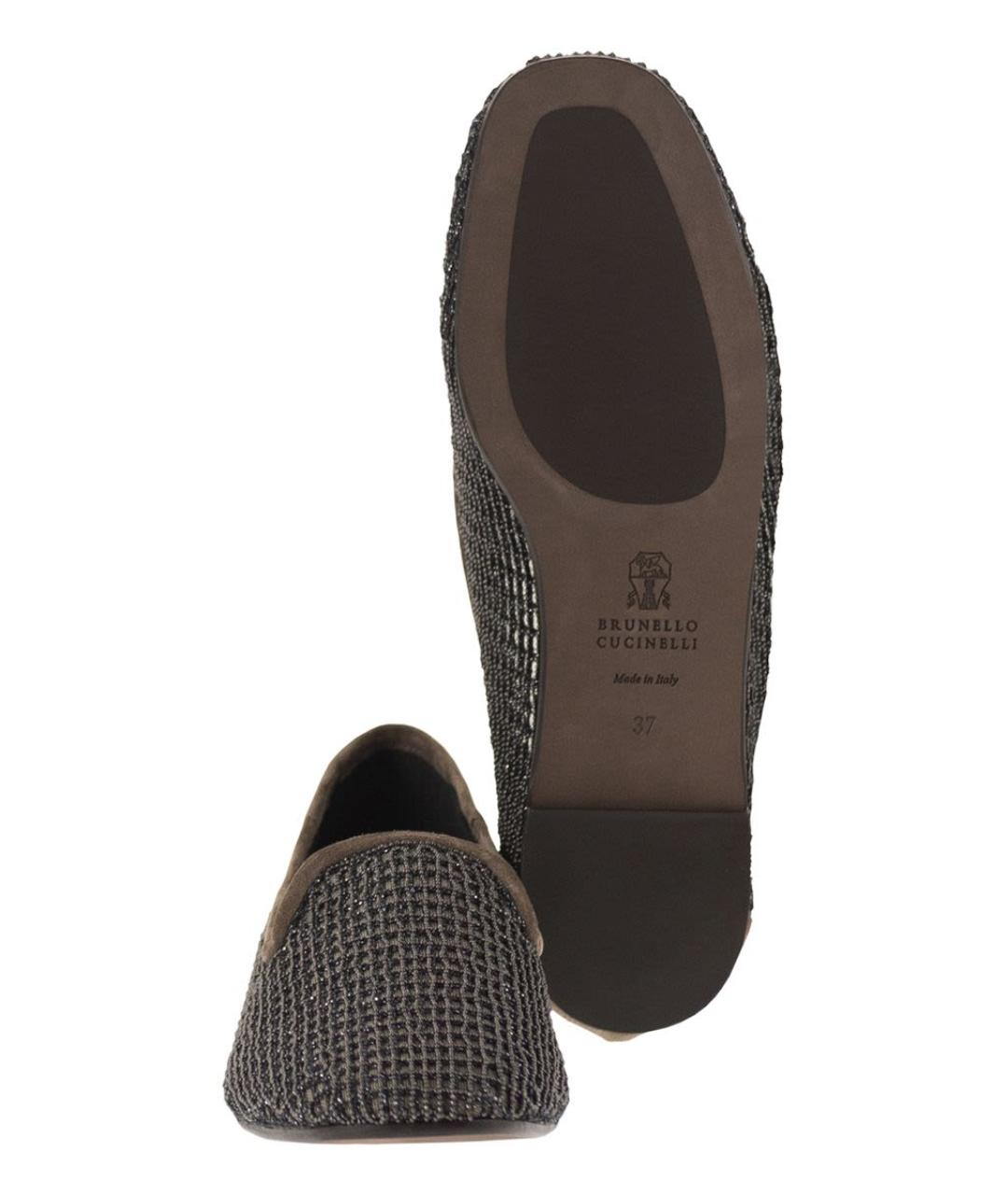 BRUNELLO CUCINELLI Коричневые кожаные лоферы, фото 5