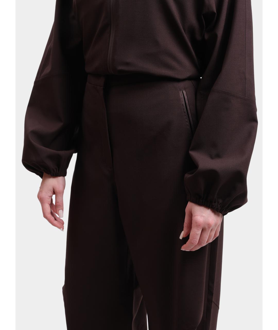 HERNO Коричневые прямые брюки, фото 3