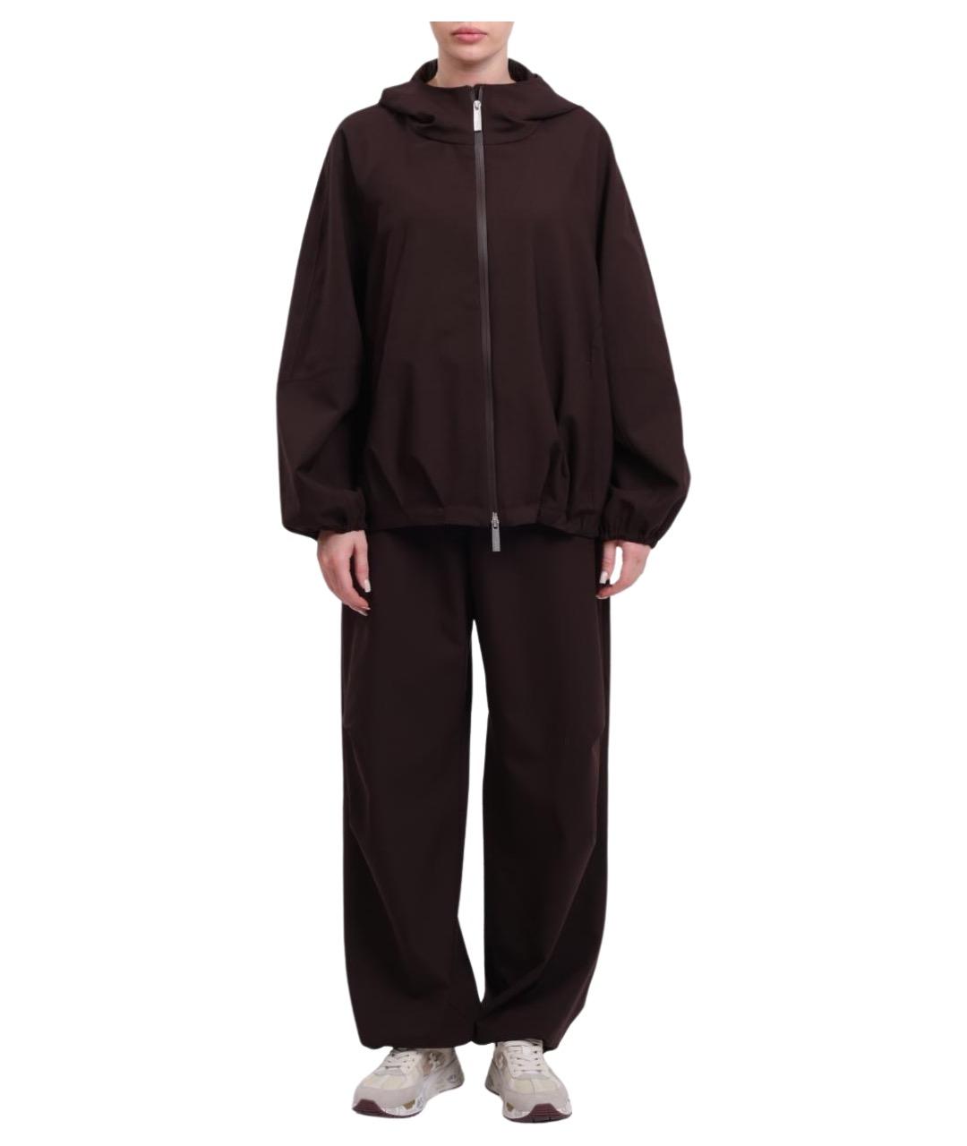 HERNO Коричневые прямые брюки, фото 1