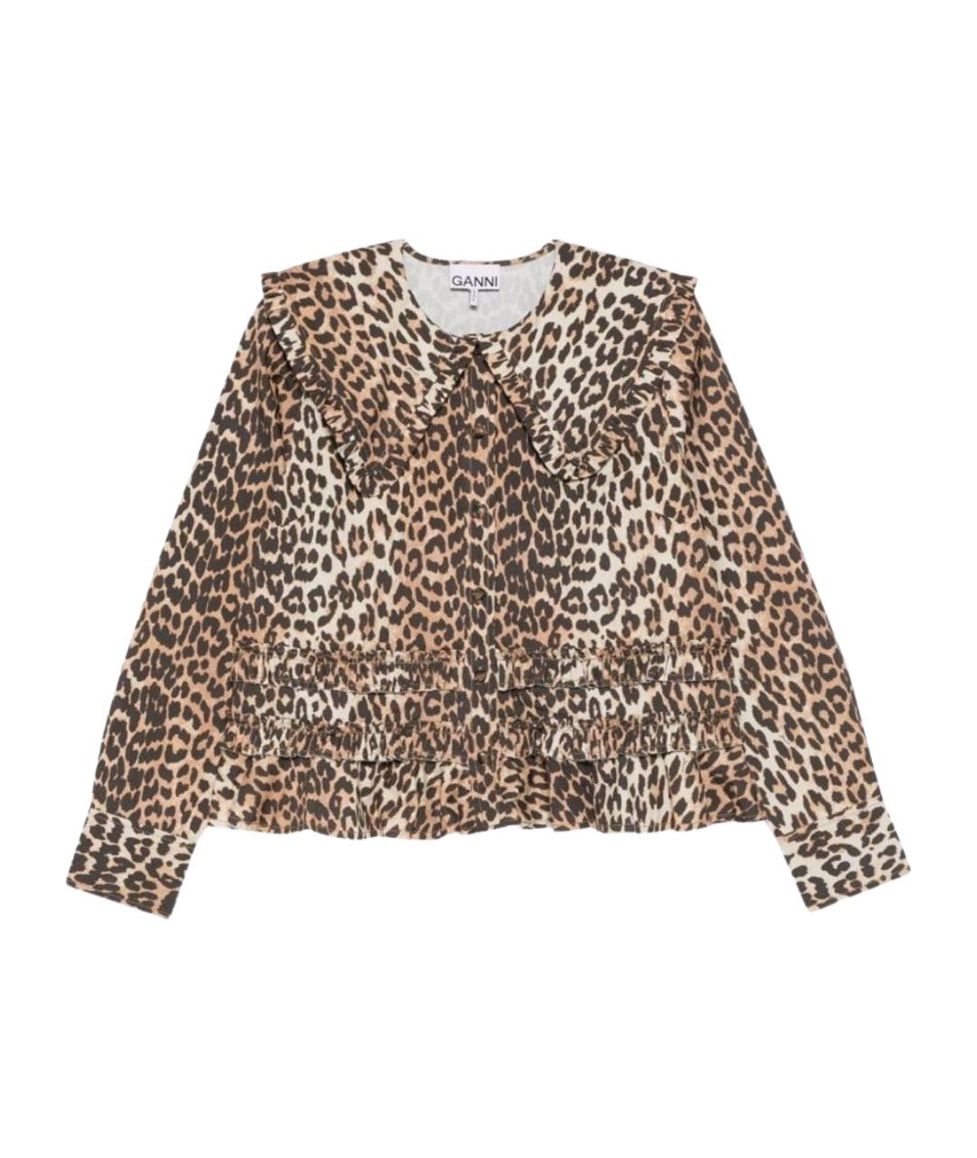 GANNI Мульти хлопковая рубашка, фото 1