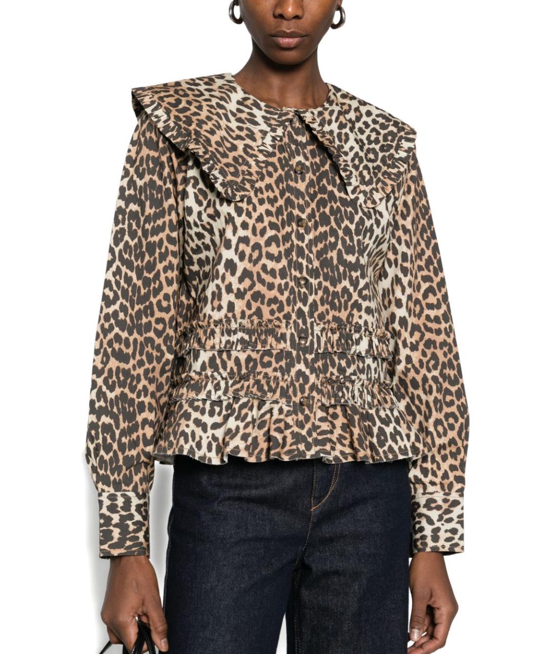 GANNI Мульти хлопковая рубашка, фото 3