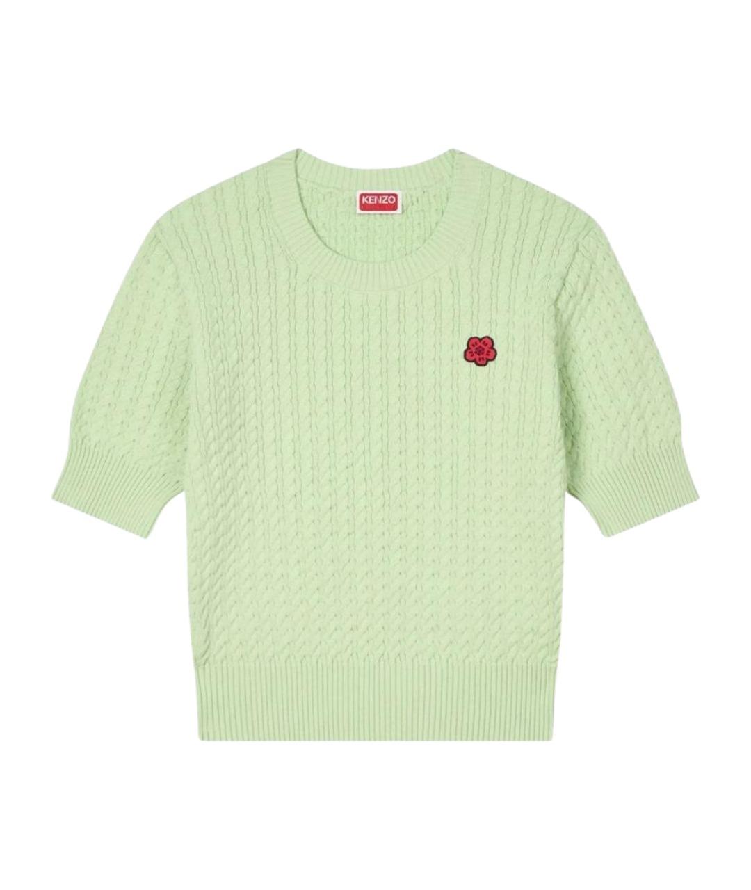 KENZO Зеленый шерстяной джемпер / свитер, фото 1