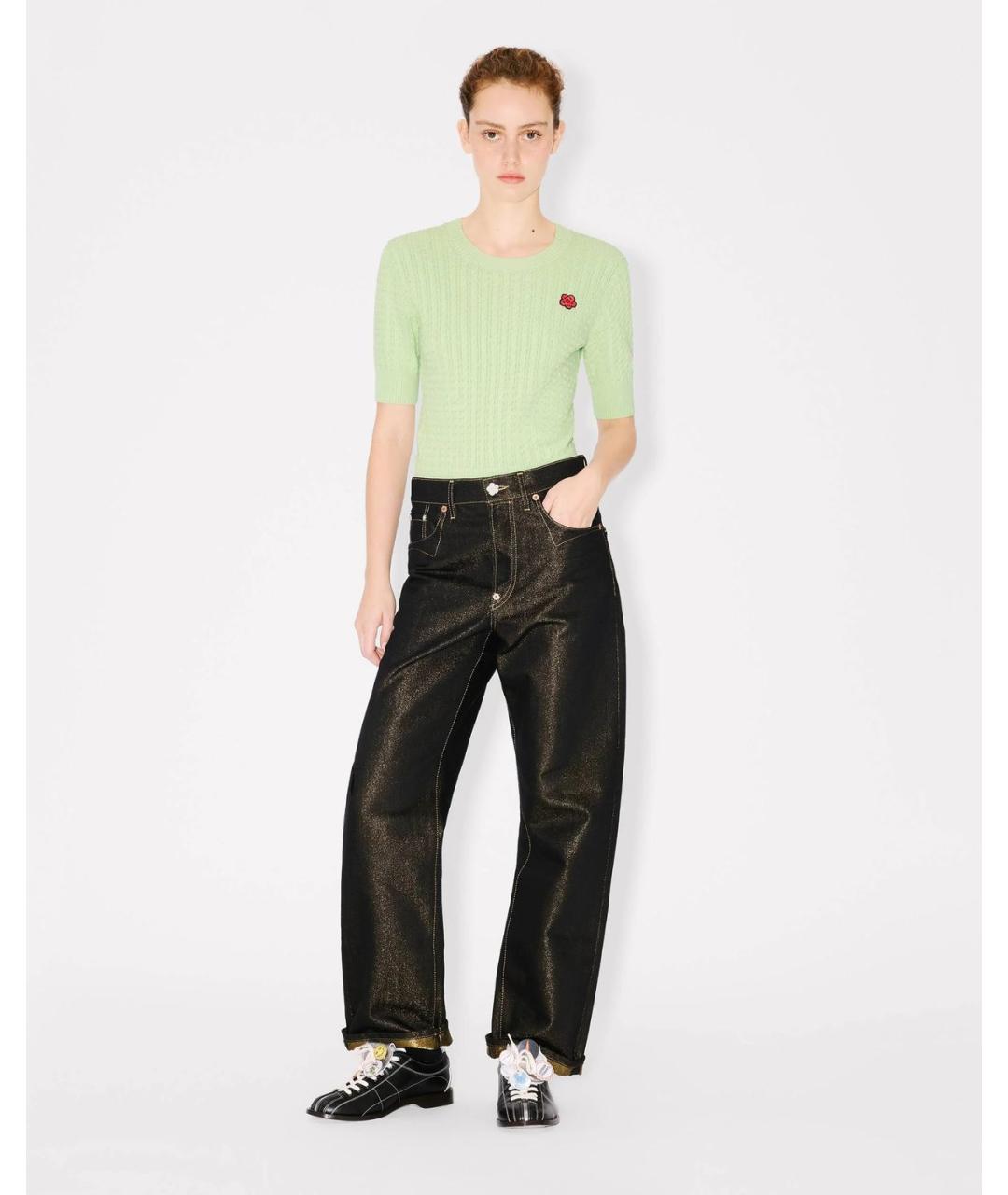 KENZO Зеленый шерстяной джемпер / свитер, фото 4