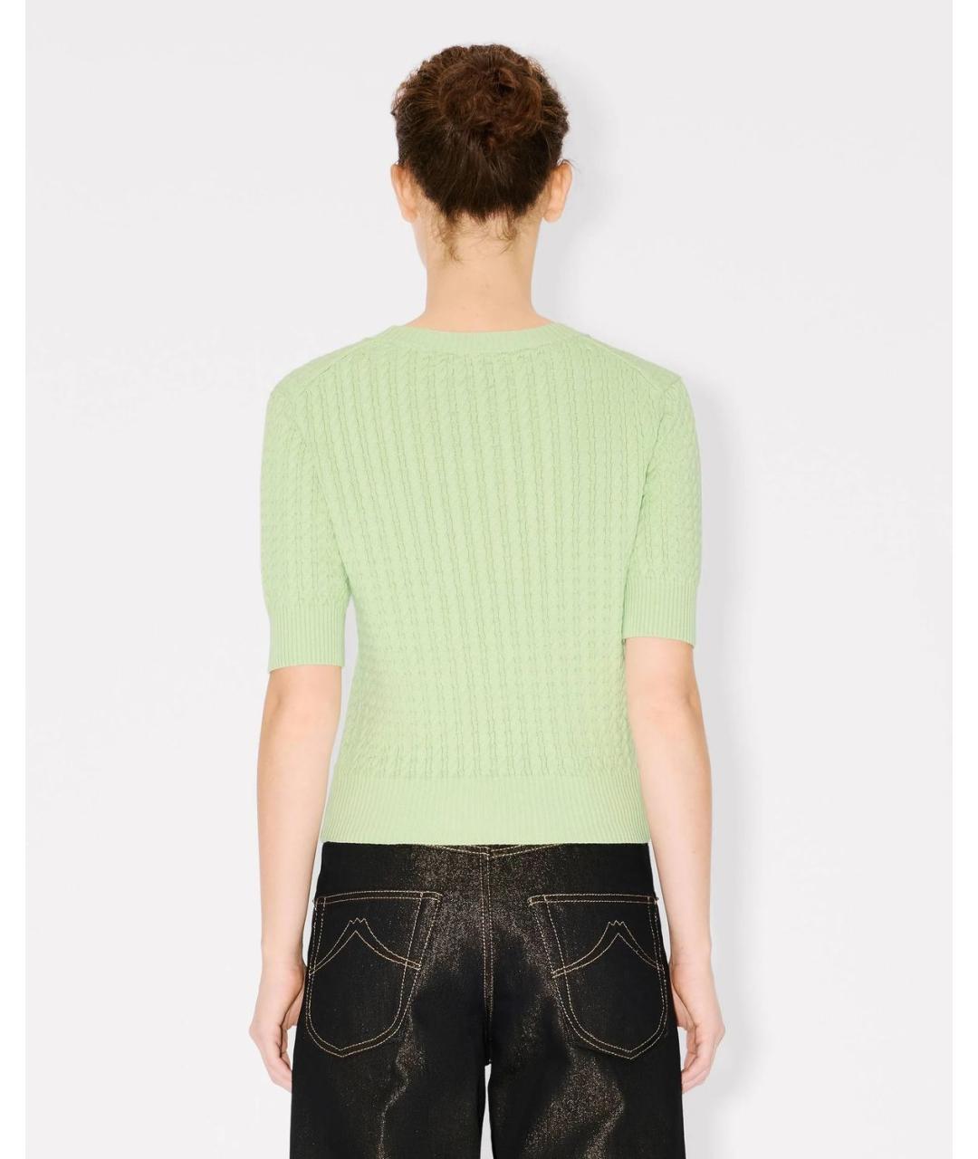 KENZO Зеленый шерстяной джемпер / свитер, фото 3