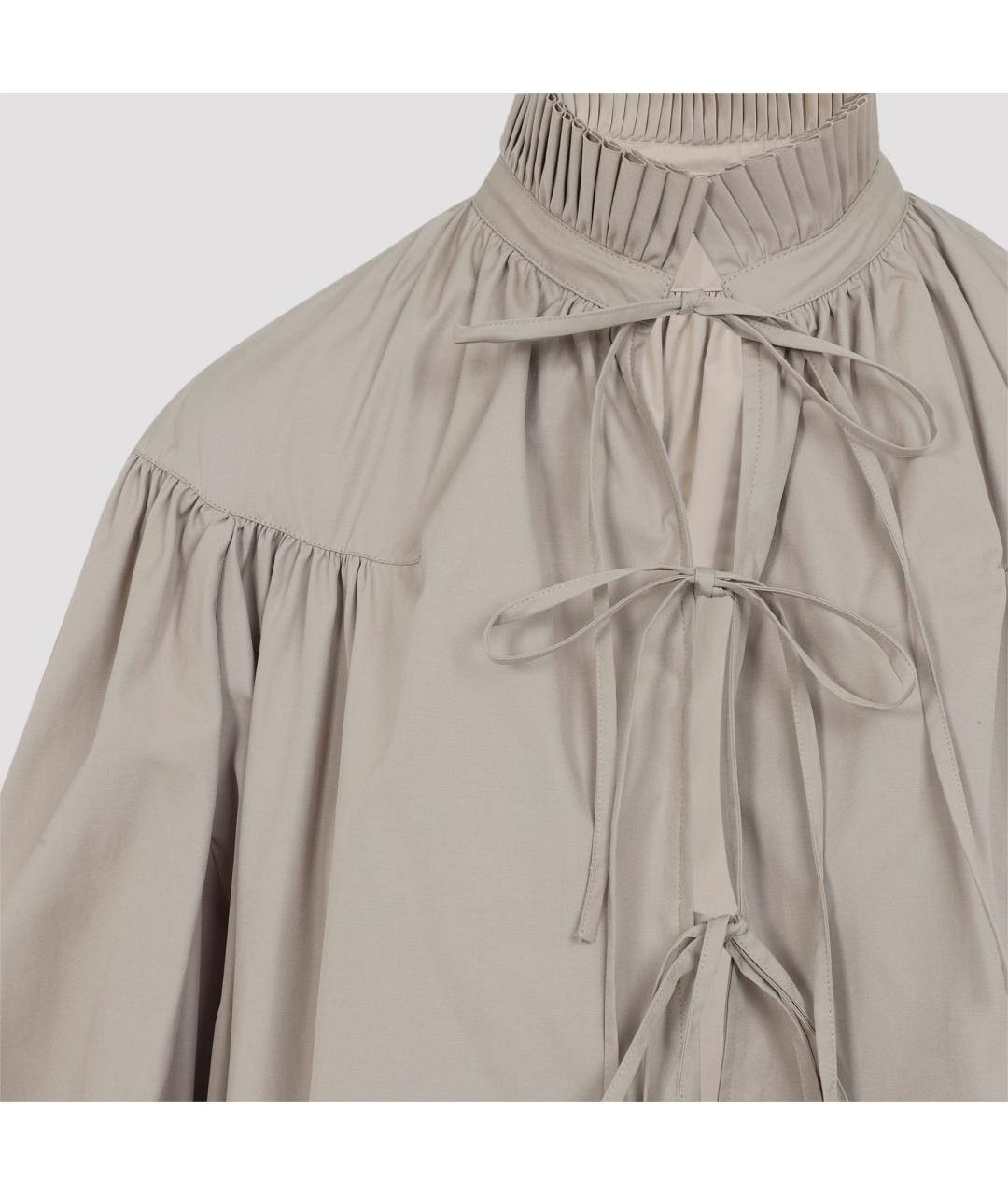 DRIES VAN NOTEN Бежевая хлопковая рубашка, фото 5