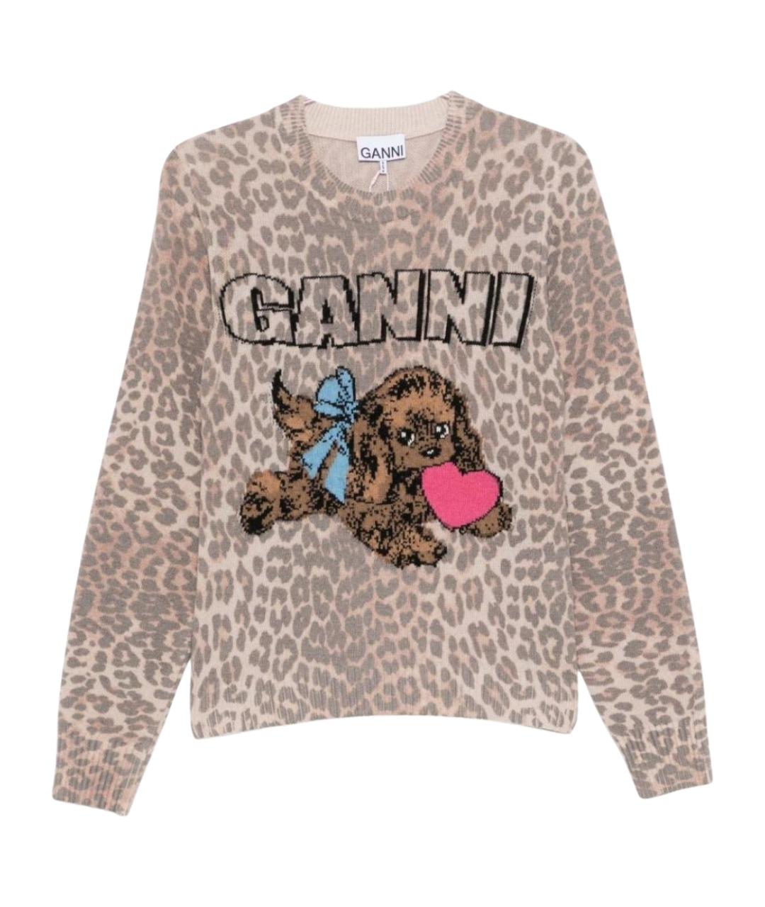 GANNI Мульти шерстяной джемпер / свитер, фото 1