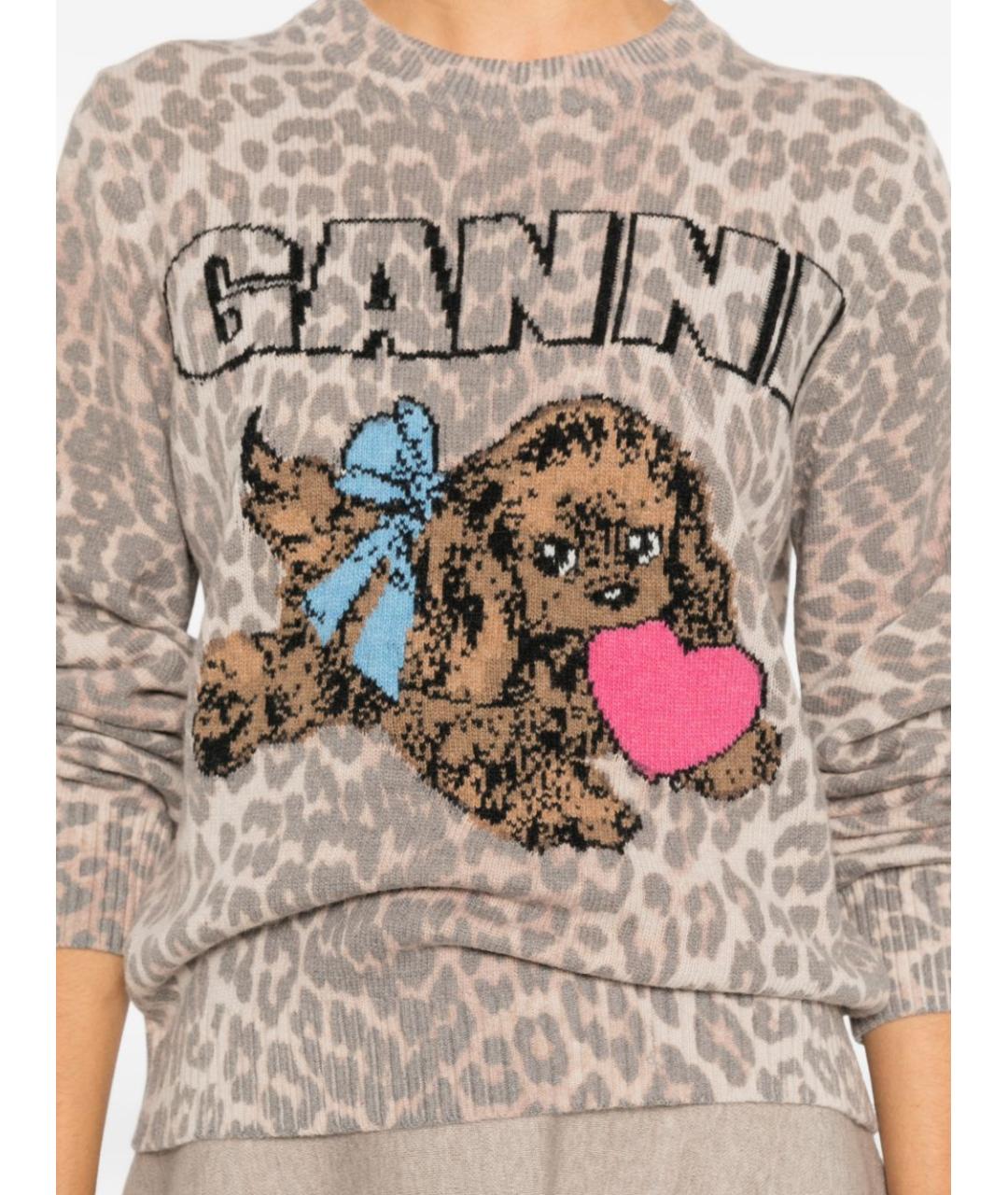 GANNI Мульти шерстяной джемпер / свитер, фото 5