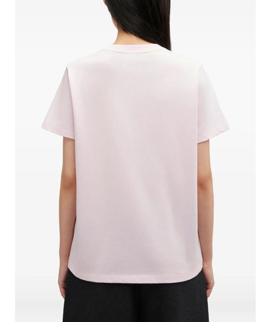 GANNI Розовая хлопковая футболка, фото 4