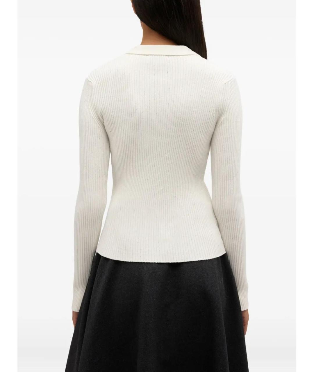 GANNI Белый шерстяной джемпер / свитер, фото 4