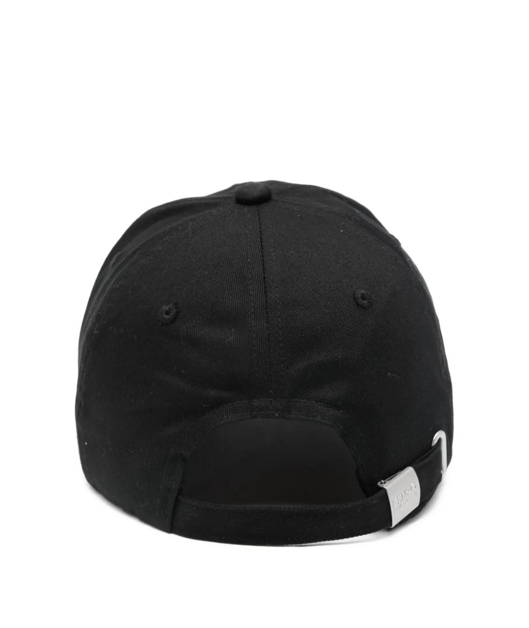 KENZO Черная хлопковая кепка, фото 2