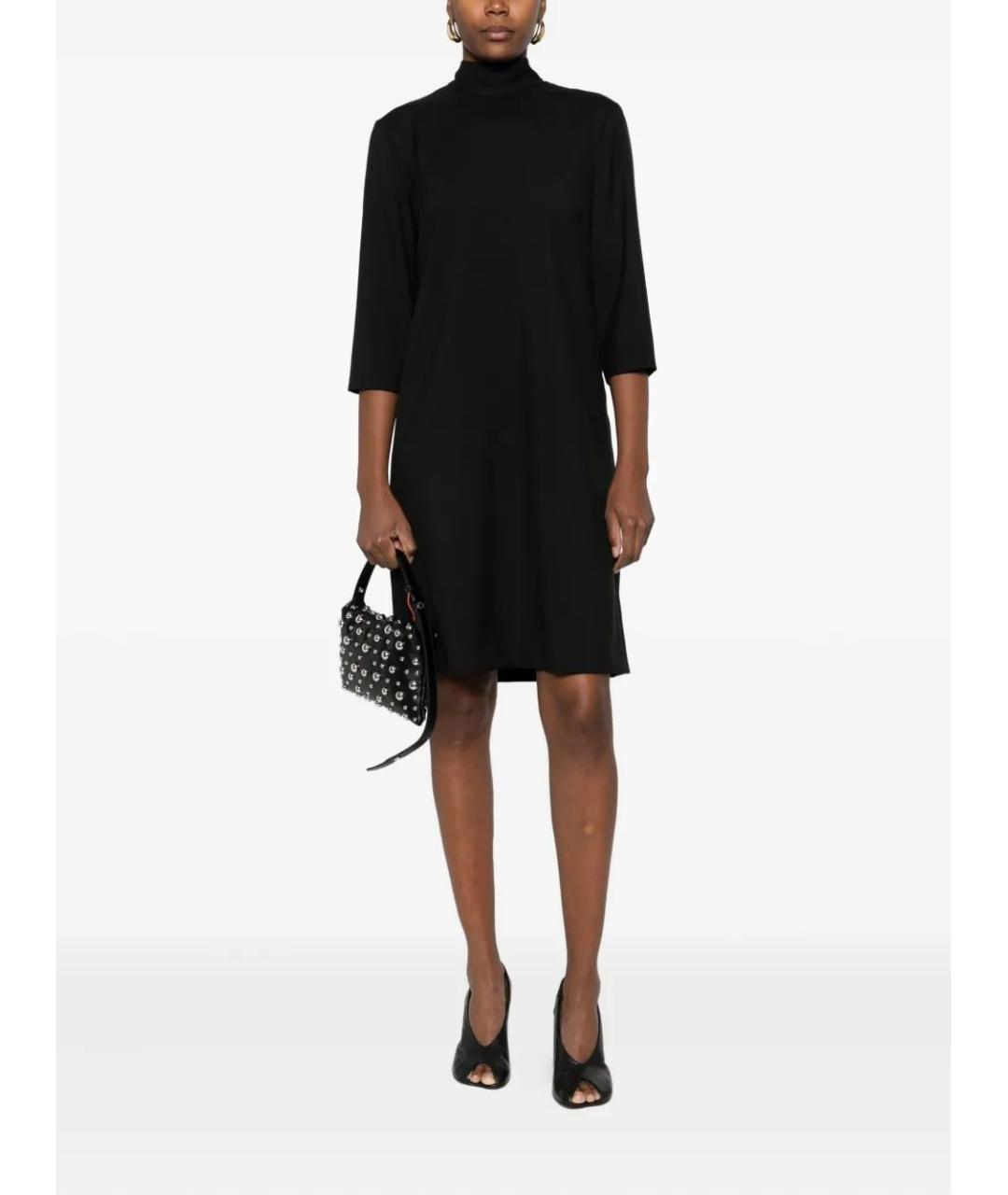 MARNI Черное шерстяное повседневное платье, фото 2