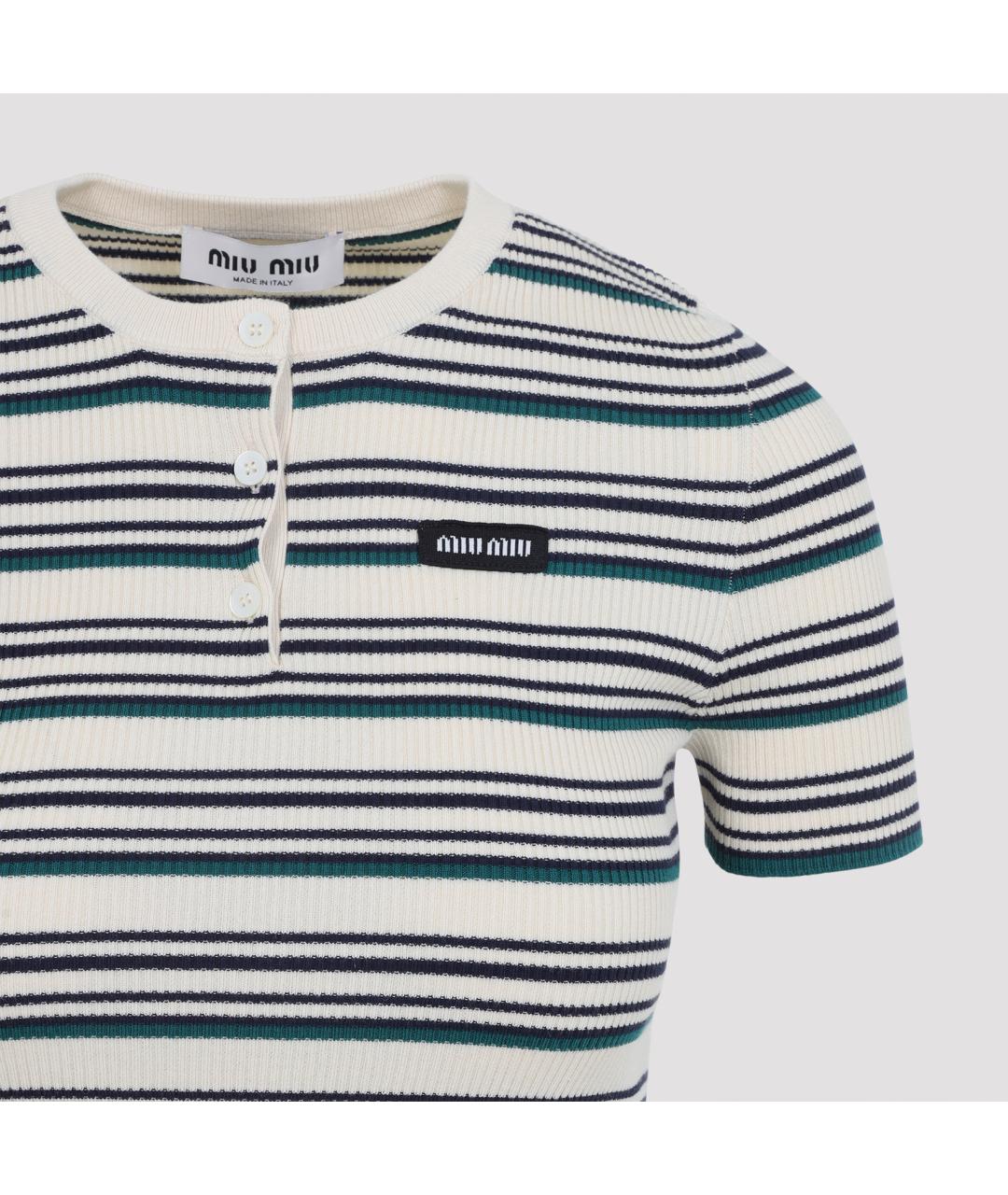 MIU MIU Мульти хлопковый джемпер / свитер, фото 4