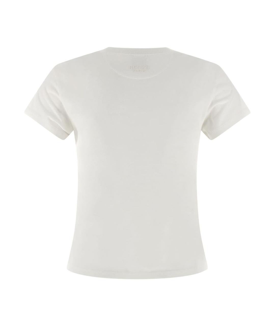 KENZO Белая хлопковая футболка, фото 2
