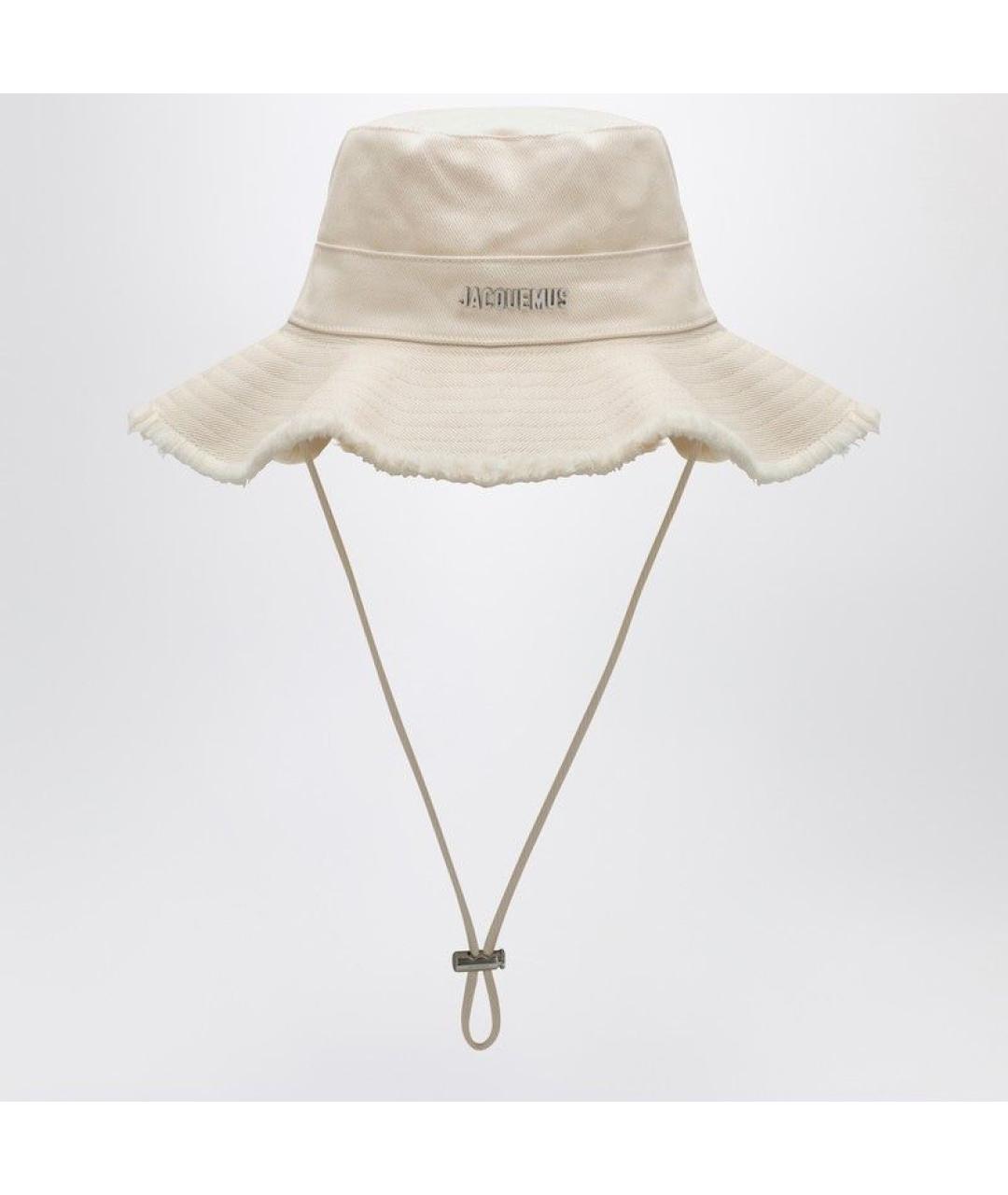 JACQUEMUS Белая хлопковая шляпа, фото 3