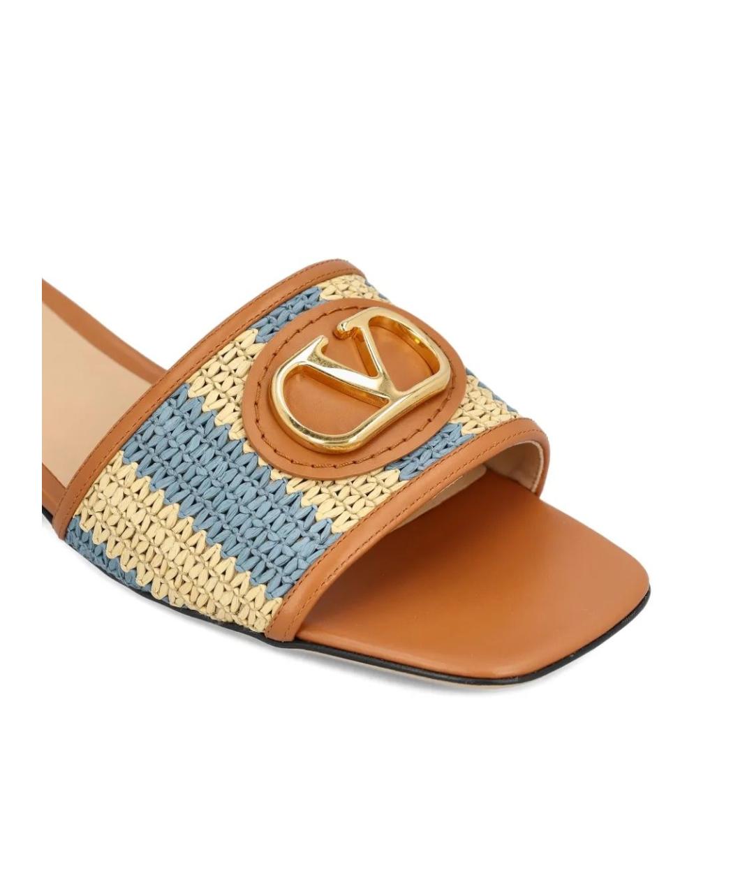 VALENTINO Мульти текстильные шлепанцы, фото 4
