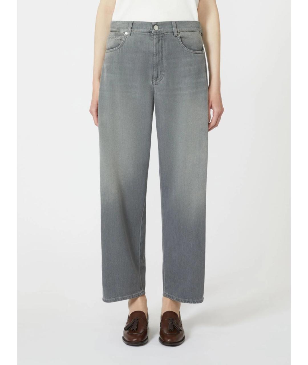 'S MAX MARA Черные хлопковые прямые брюки, фото 3