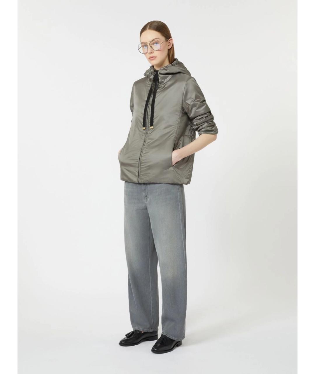 'S MAX MARA Черные хлопковые прямые брюки, фото 2