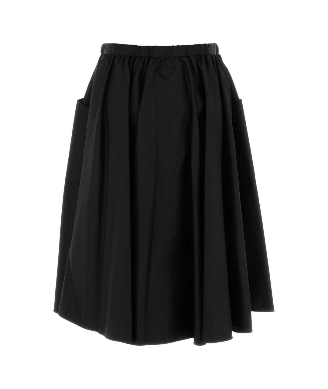PRADA Черная полиамидовая юбка миди, фото 2