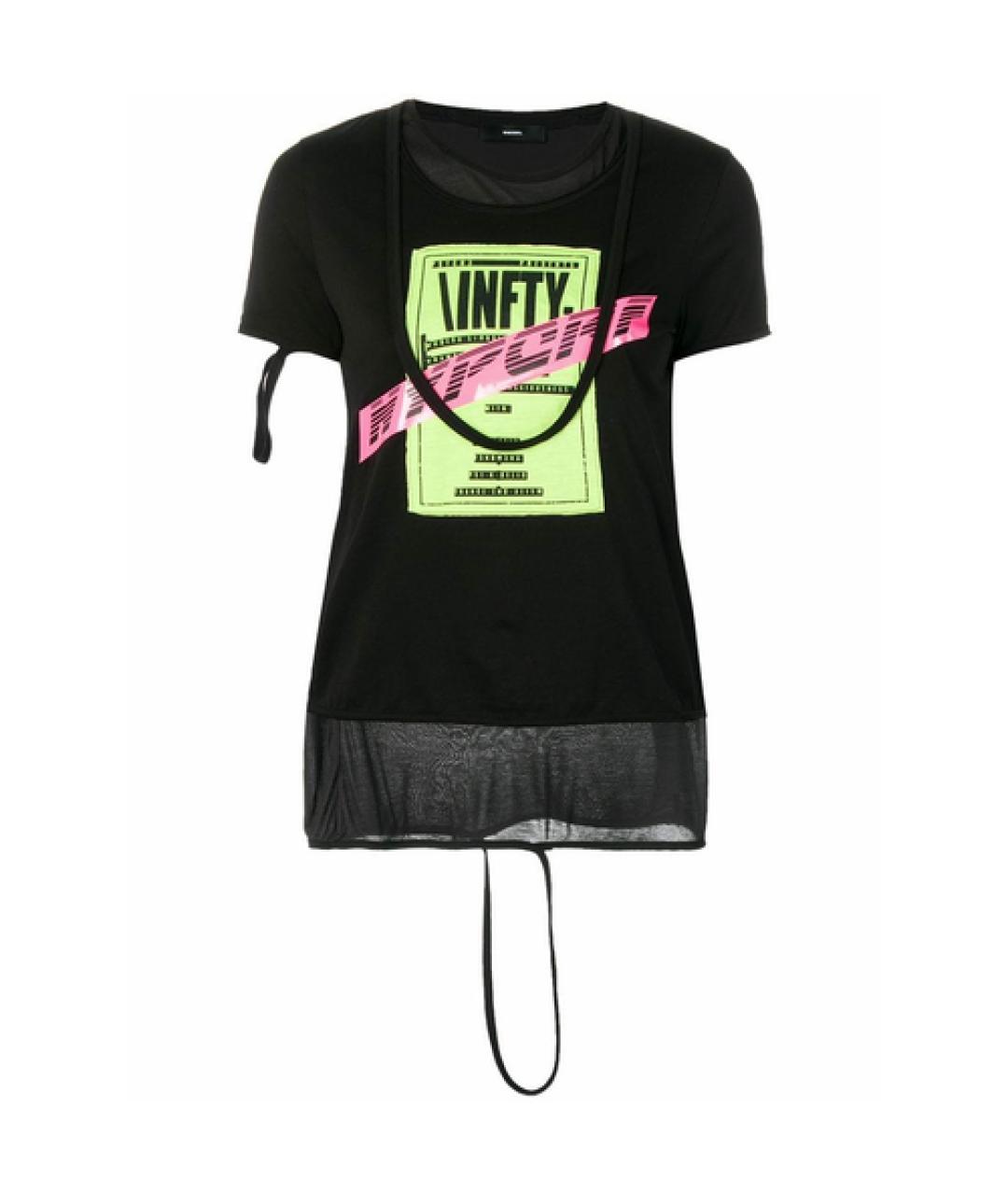 DIESEL Черная хлопковая футболка, фото 1