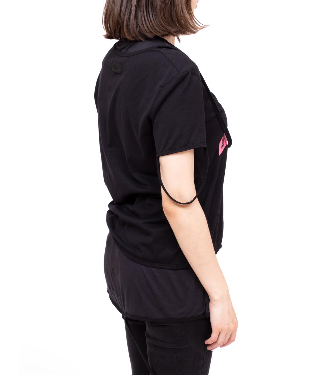 DIESEL Черная хлопковая футболка, фото 5