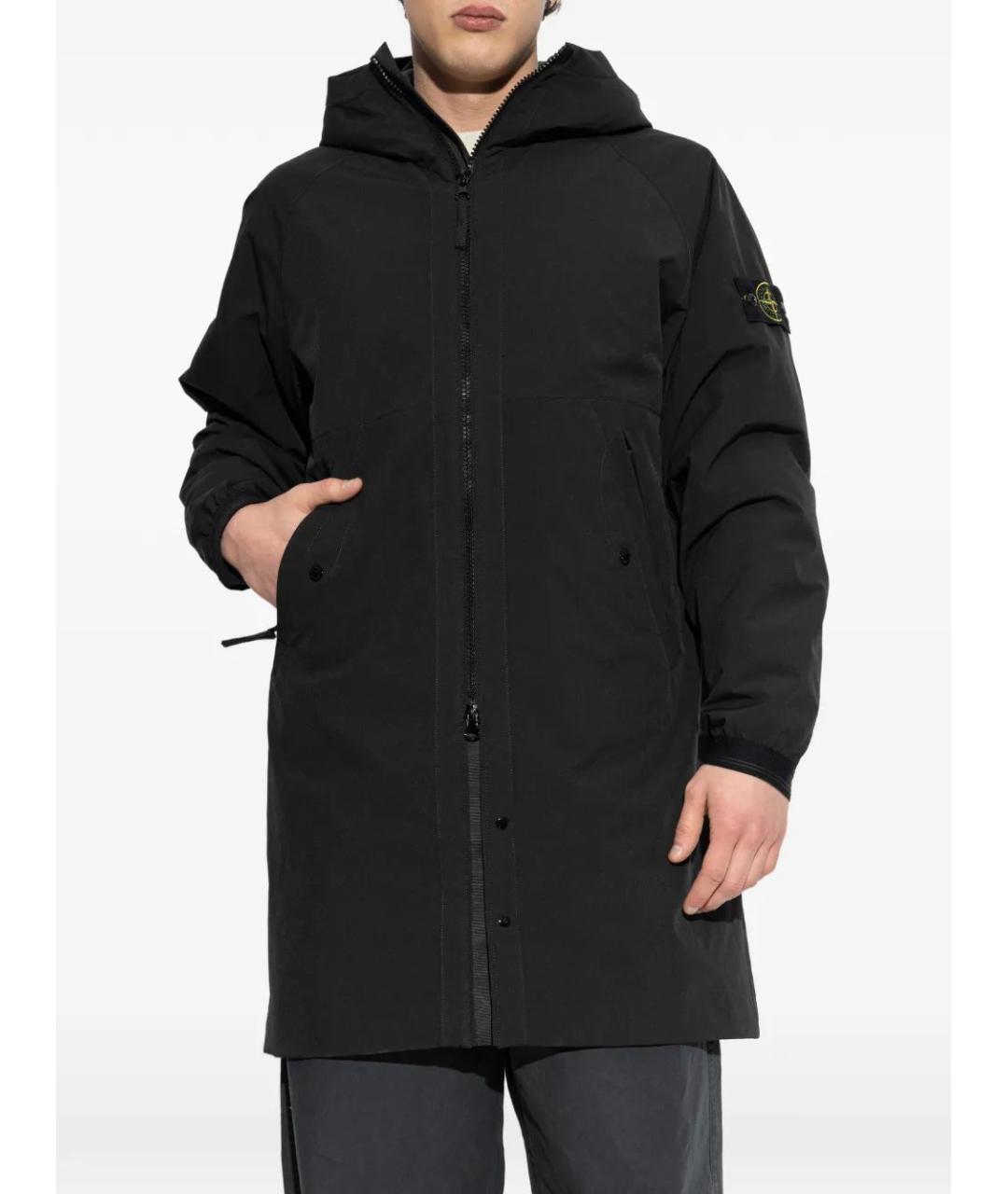 STONE ISLAND Черная полиэстеровая парка, фото 3