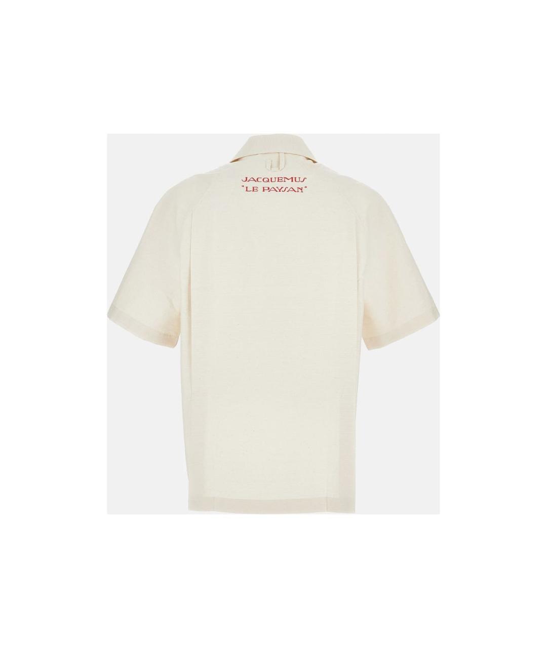 JACQUEMUS Белая хлопковая кэжуал рубашка, фото 2