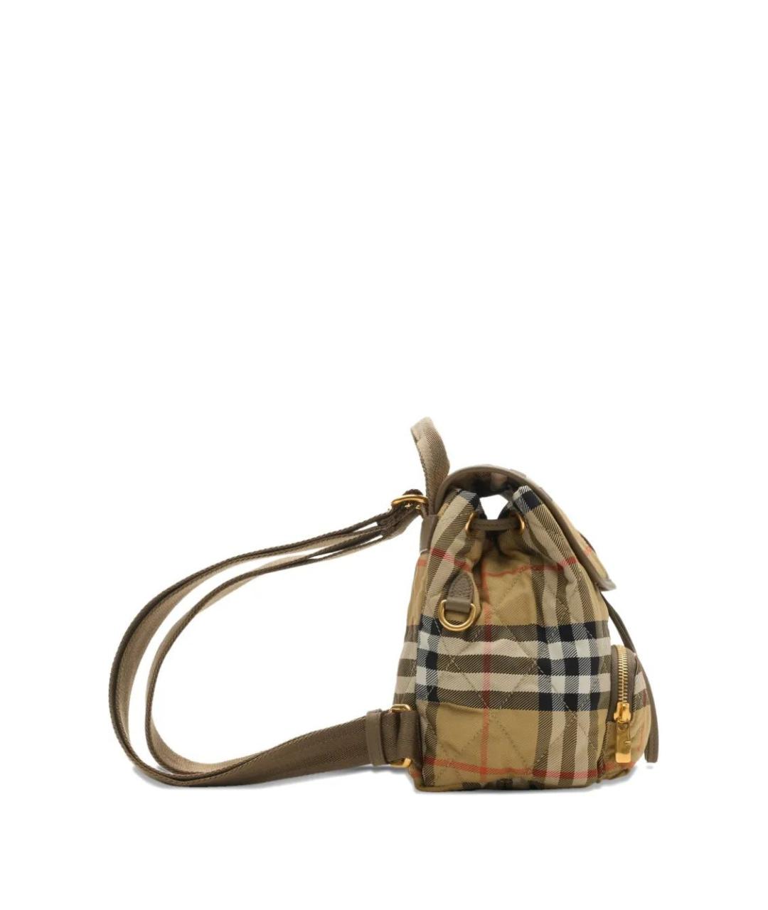 BURBERRY Бежевый синтетический рюкзак, фото 3