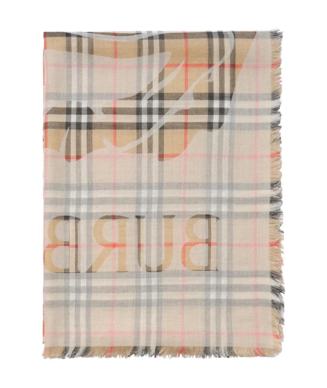 BURBERRY Мульти шерстяной шарф, фото 2