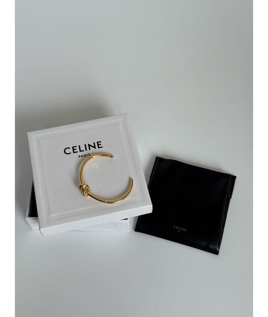 CELINE Золотой латунный браслет, фото 5