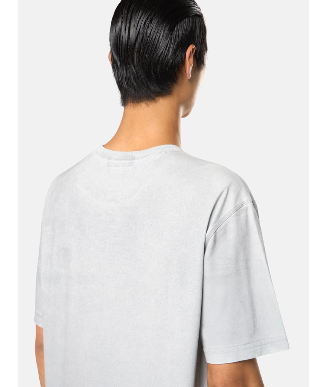 STONE ISLAND Серая хлопковая футболка, фото 4