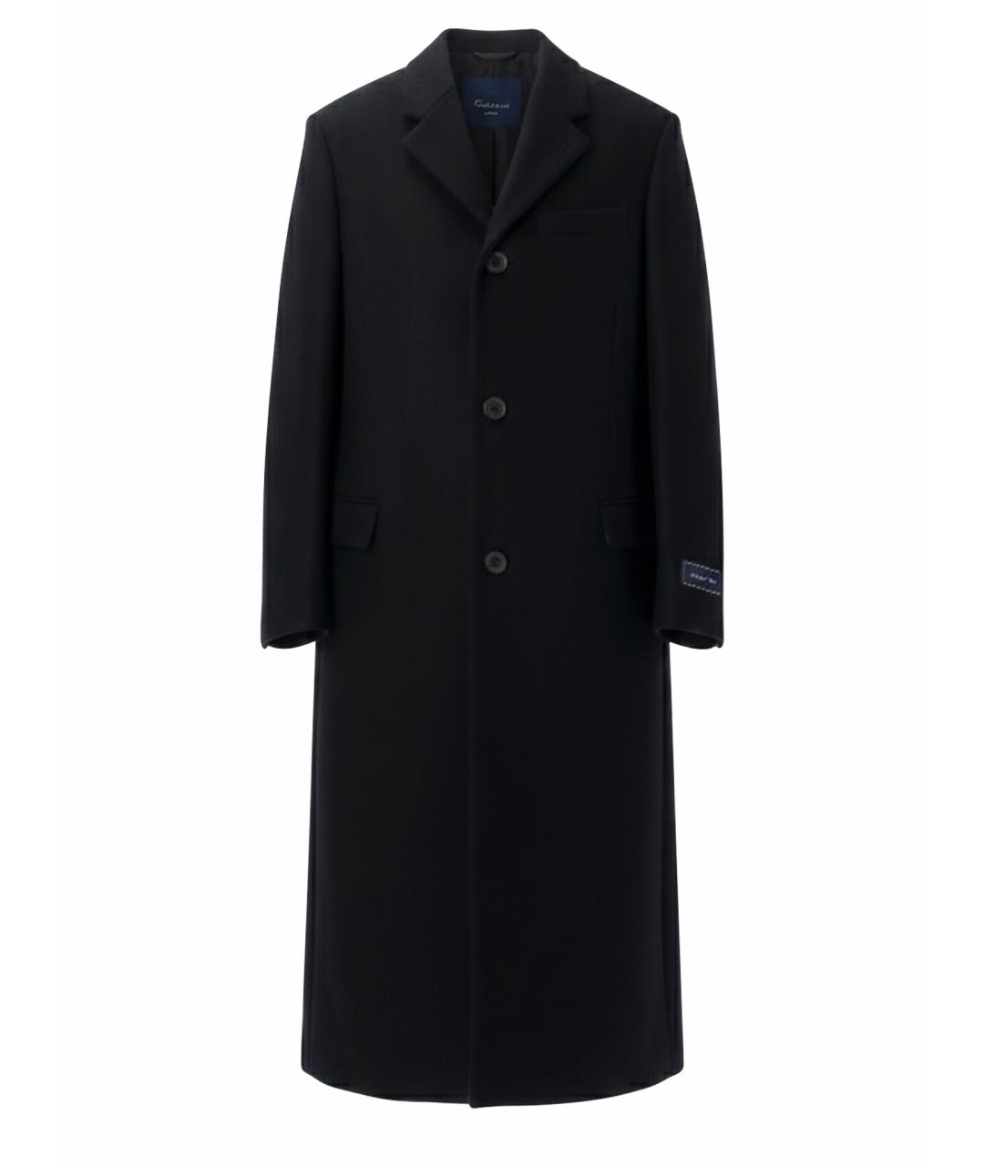 SPORTY AND RICH Черное шерстяное пальто, фото 1