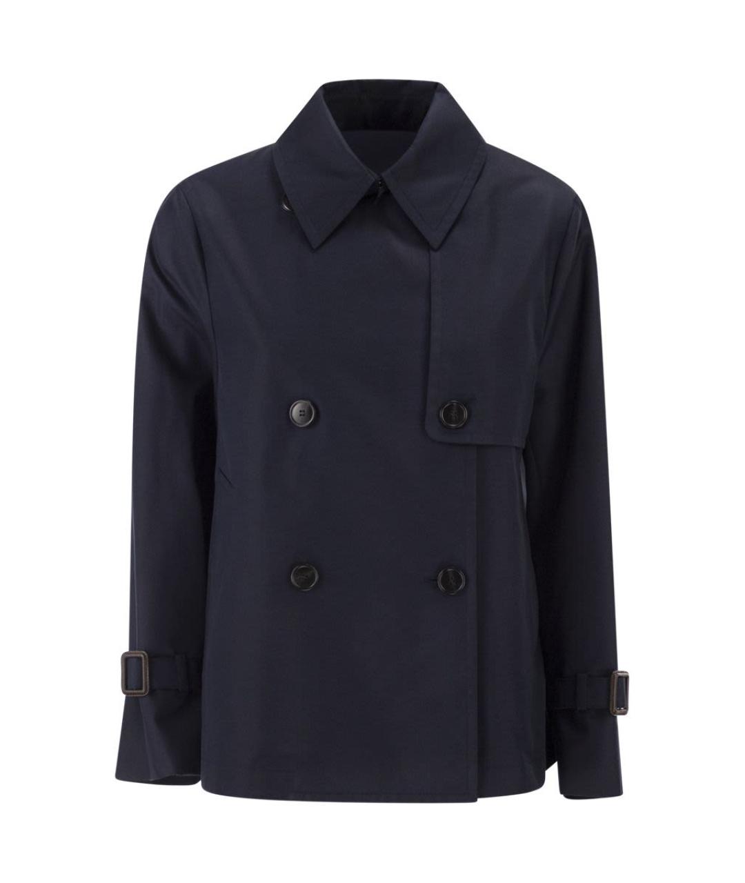 WEEKEND MAX MARA Синий хлопковый тренч/плащ, фото 1