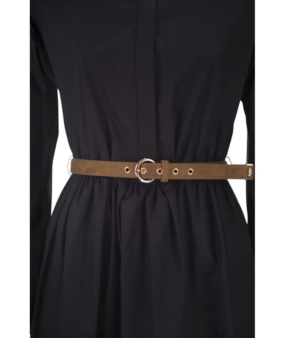 MAX MARA Темно-синее хлопковое повседневное платье, фото 4