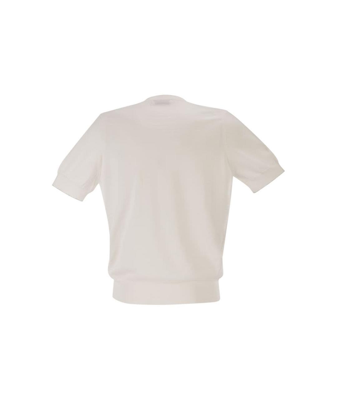 BRUNELLO CUCINELLI Белая хлопковая футболка, фото 2