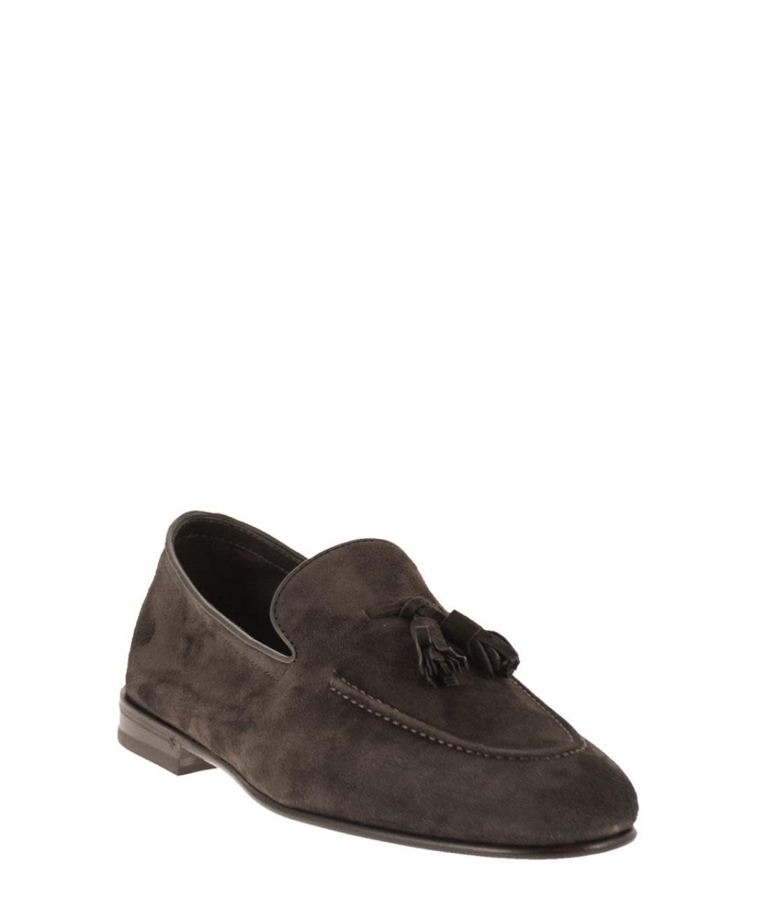 BRUNELLO CUCINELLI Коричневые замшевые лоферы, фото 2